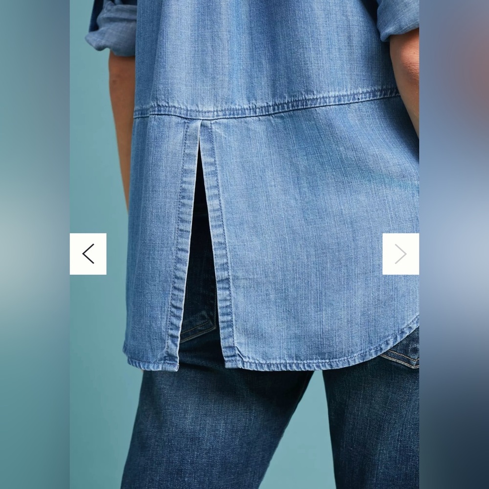 Cloth & Stone Split-Back Chambray Button-Down, Si… - image 5